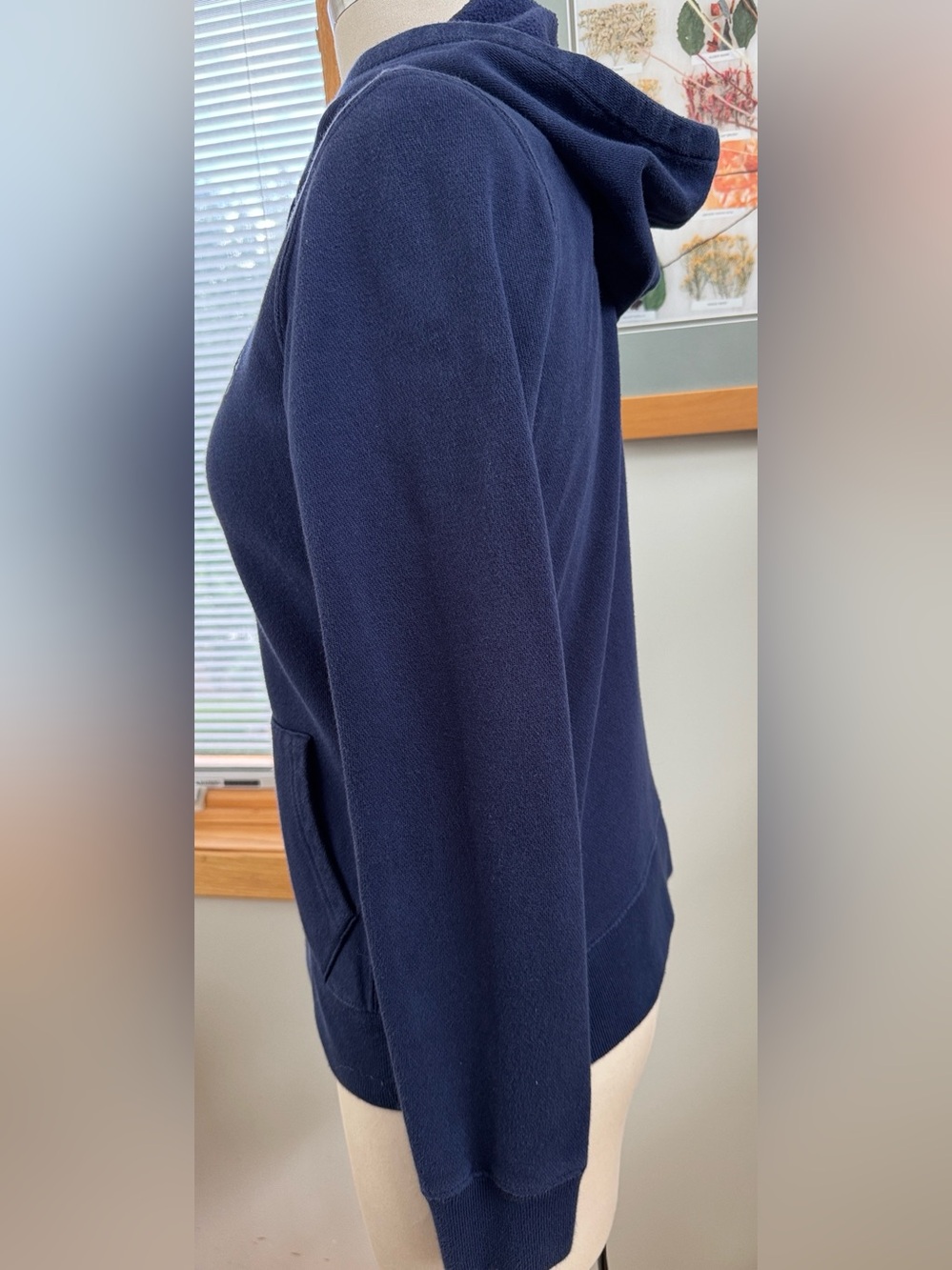 Ralph Lauren Navy Zip Hoodie with Embroidered Polo Logo - Picture 4 of 8